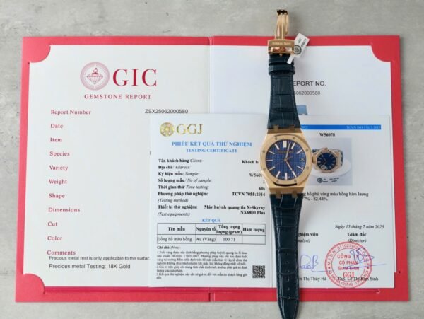 Audemars Piguet 15510R Royal Oak 50th Anniversary Dial Blue Imitation Watches 18K Gold Wrapped APS Factory 41mm