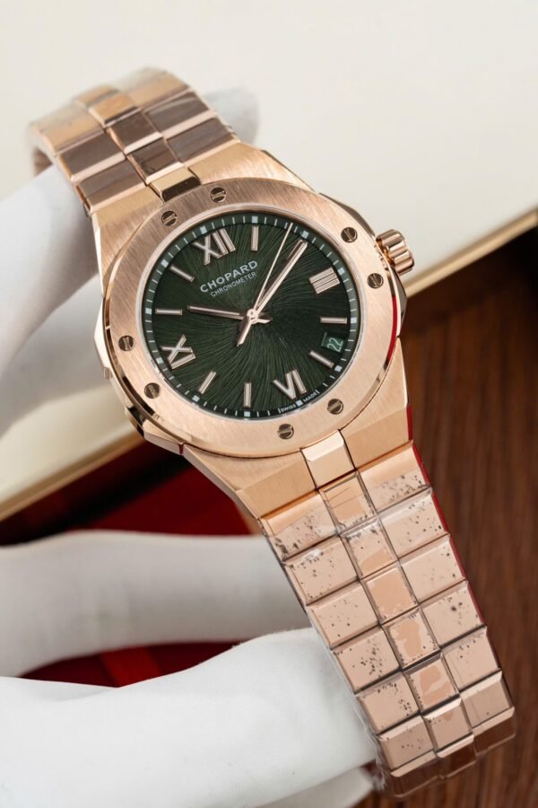 Chopard Alpine Eagle Rose Gold Replica Watch Dial Green GH Factory 41mm