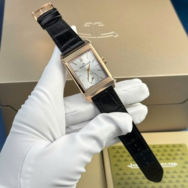 Jaeger LeCoultre Copies Watch Master Reverso Tribute Monoface Small Seconds Leather Strap 27.4×45.6mm