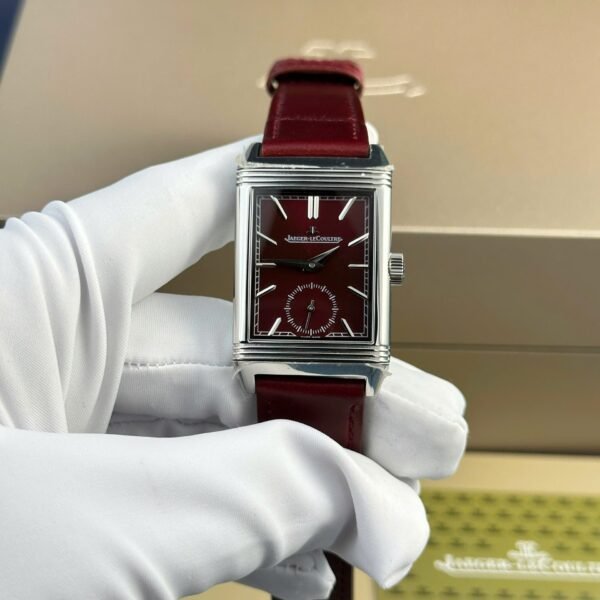 Jaeger LeCoultre Replica Watches Red Dial Leather Strap MG Factory 27.4×45.6mm