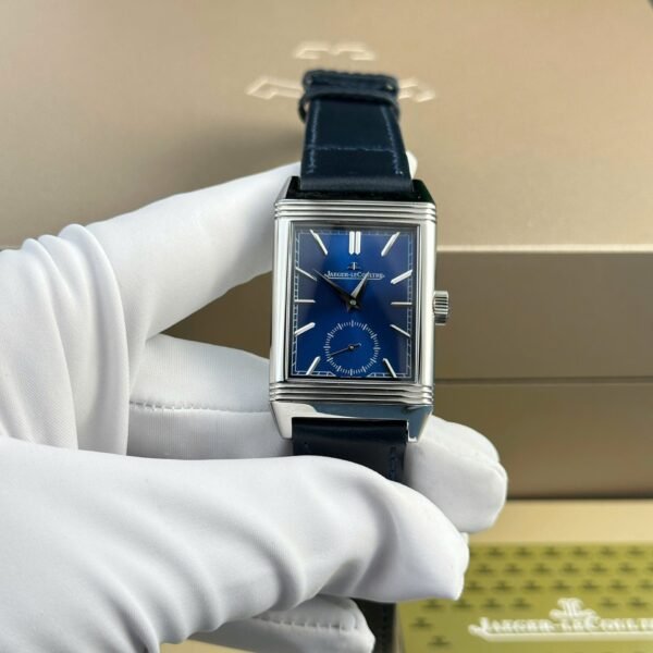 Jaeger LeCoultre Replica Watches Blue Dial Leather Strap MG Factory 27.4×45.6mm