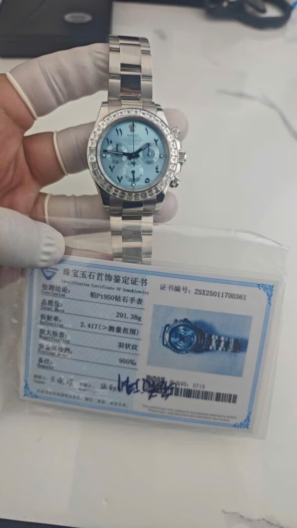 Rolex Cosmograph Daytona 116576TBR Replica Watch Platinum PT950 + Diamonds Custom 40mm